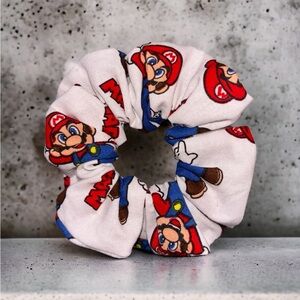 Super Mario Themed Hair Scrunchie